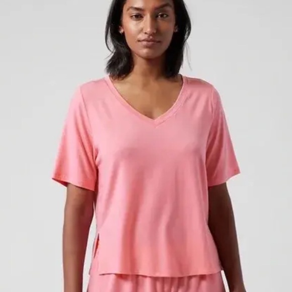 Athleta Nighttime Bliss Sleep Tee Pink Medium - Picture 3 of 10